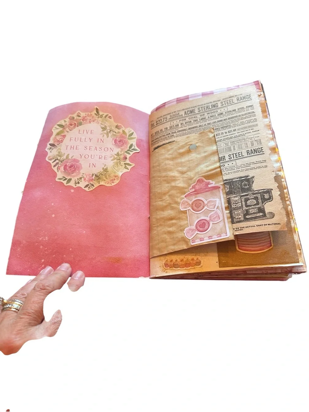 Handmade Junk Journal Love Theme One of a Kind!